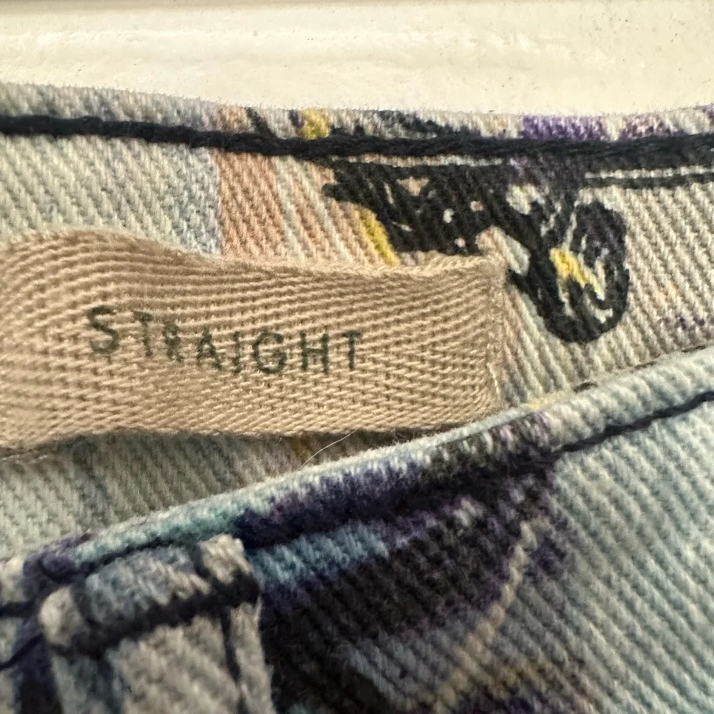 LOGO by Lori Goldstein Multicolor Floral Patchwork Jeans - Picture 6 of 11